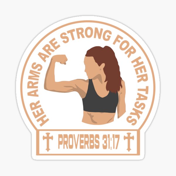 Item preview, Bible workout motivation for strong women| Proverbs 31:17  her arms are strong for her task| bible verse | scripture verse | Christian workout  designed and sold by ZechJohnRB.