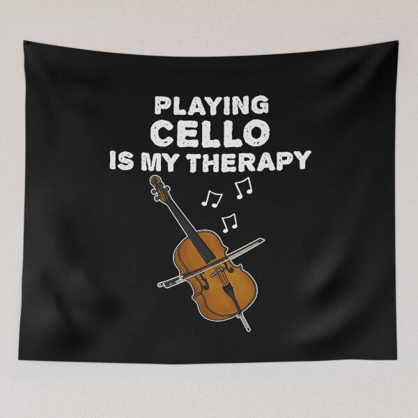 Item preview, Playing Cello Is My Therapy, Cellist Musician Funny designed and sold by doodlerob.