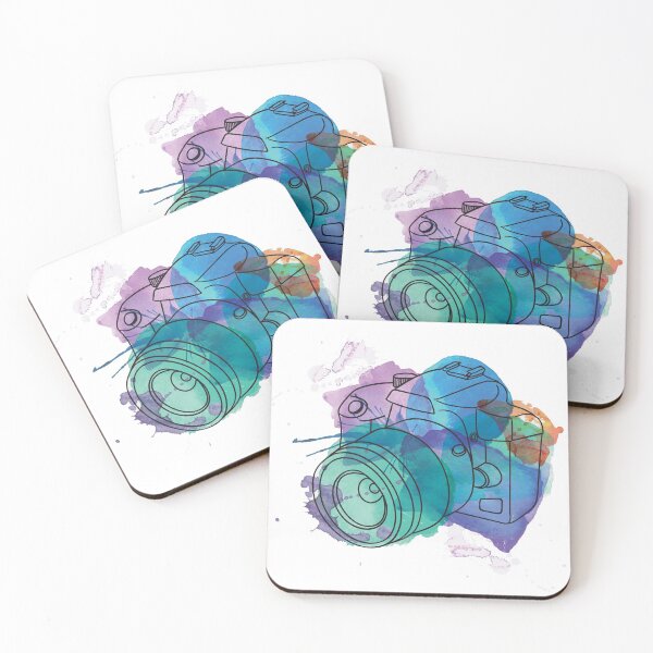 Item preview, Watercolor dSLR on White designed and sold by Pink Pineapple Works.