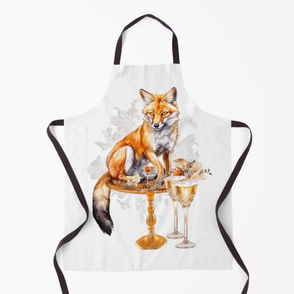 Item preview, Happy redhead forest with a crystal glass. Fox fashion art designed and sold by Anastasiia Yurevych.