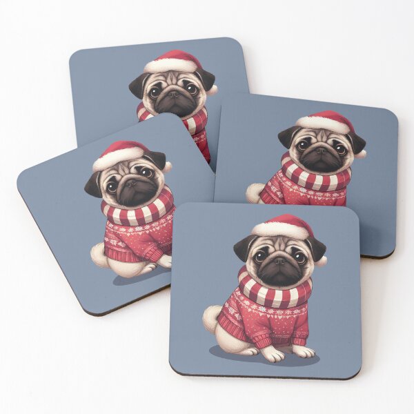 Item preview, Cute Christmas Pug in Red Sweater designed and sold by KAI-Studio.