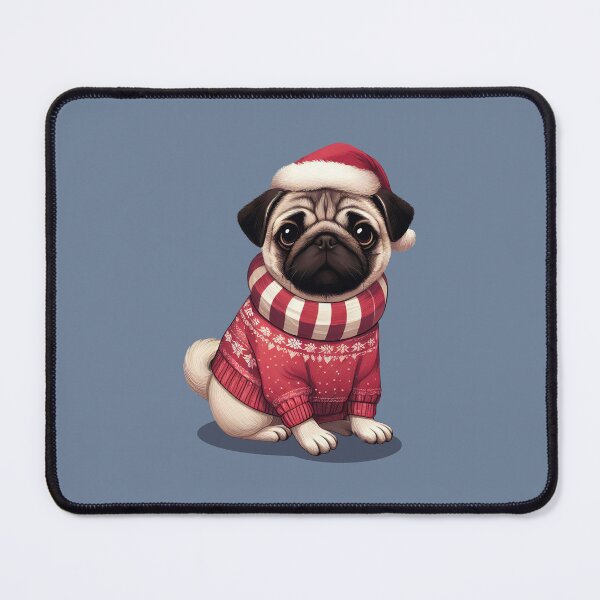 Item preview, Cute Christmas Pug in Red Sweater designed and sold by KAI-Studio.