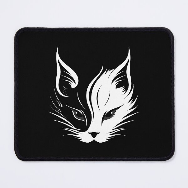 Item preview, A flat b&w angry cat's face designed and sold by T-DesignsOS.