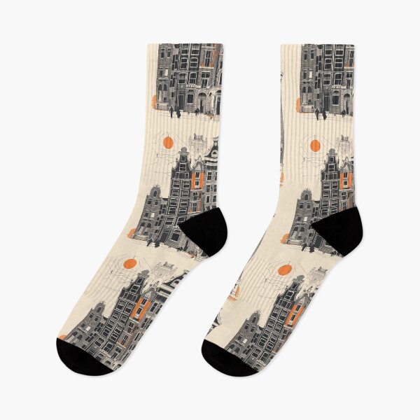 Item preview, Amsterdam Holland Vintage Street Houses Travel Art designed and sold by Naumovski.