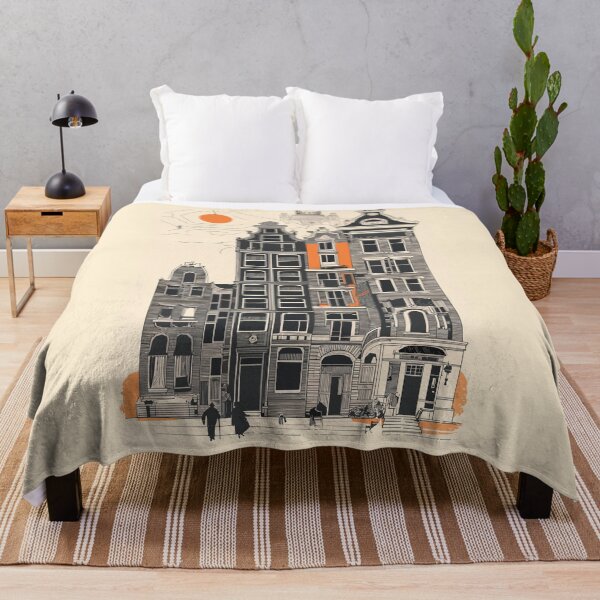 Item preview, Amsterdam Holland Vintage Street Houses Travel Art designed and sold by Naumovski.