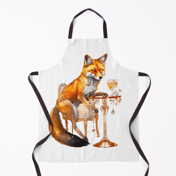 Item preview, Happy redhead forest with a crystal glass. Fox fashion art designed and sold by Anastasiia Yurevych.