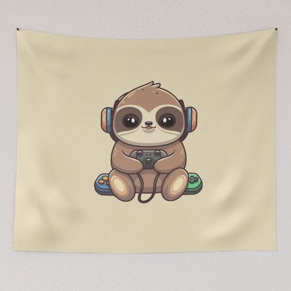 Item preview, Gaming Cute Sloth designed and sold by Laugh-Lines.