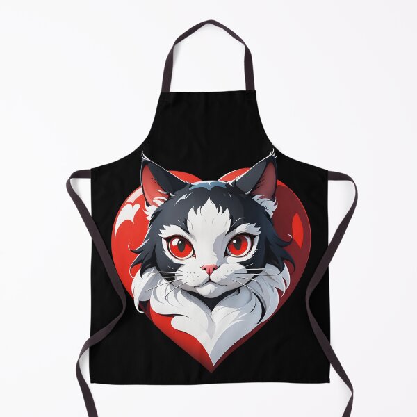 Item preview, A Cute cartoon cat face in a love heart shape, cat lovers designed and sold by QuirkyTease.