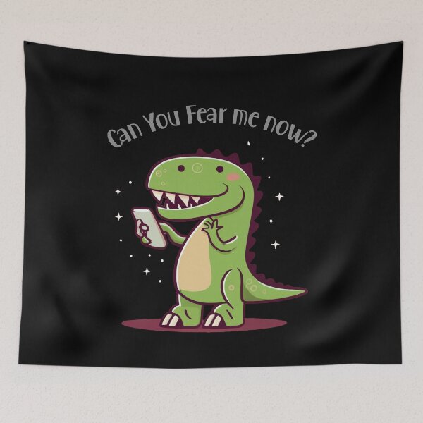 Item preview, Funny T-rex Dinosaur on Cell phone Can you fear me now pun designed and sold by Nature's Fancy.
