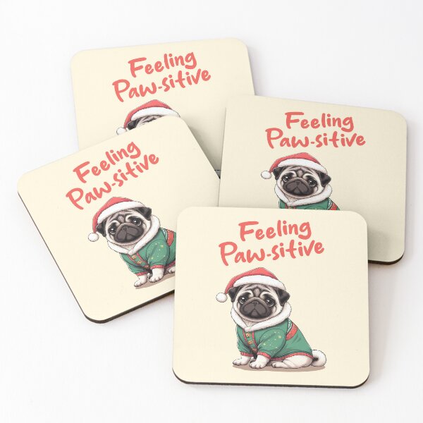 Item preview, Christmas Pug Feeling Pawsitive  designed and sold by KAI-Studio.
