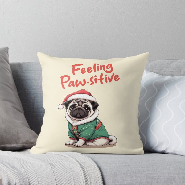 Item preview, Christmas Pug Feeling Pawsitive  designed and sold by KAI-Studio.