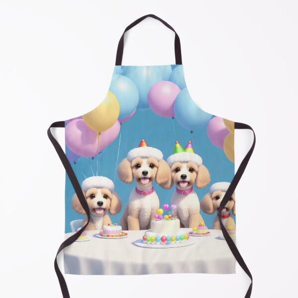 Item preview, Artwork of poddle family at a birthday party with ballons and party hats designed and sold by Tio-Tecun.
