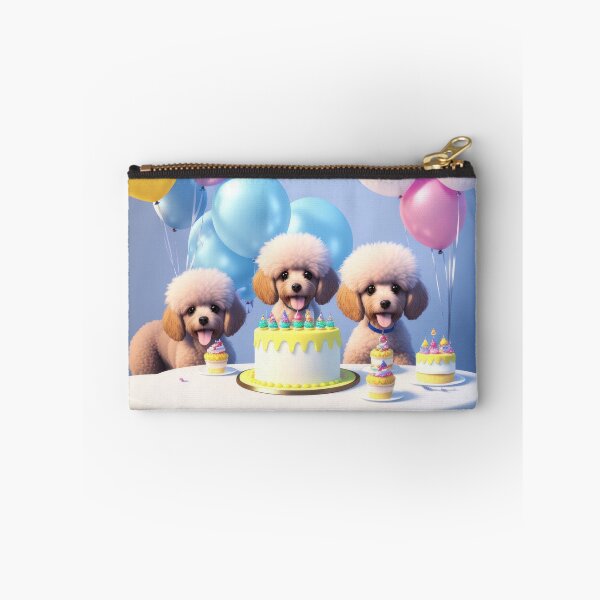 Item preview, Portrait of a poddle puppies at a birthday party designed and sold by Tio-Tecun.