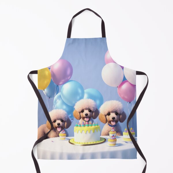 Item preview, Portrait of a poddle puppies at a birthday party designed and sold by Tio-Tecun.