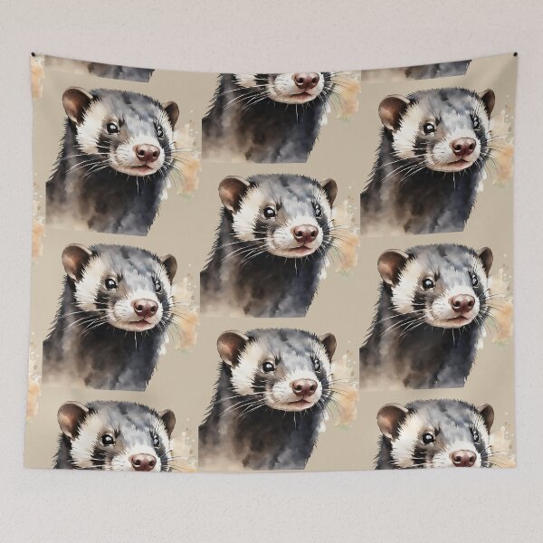 Item preview, Ferret Black Sable Watercolor Art Style designed and sold by LDJBlank.