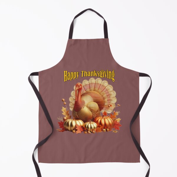 Item preview, Happy Thanksgiving golden turkey and pumpkins designed and sold by JaroDesign2023.