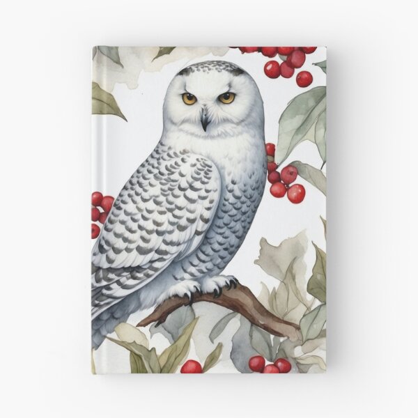 Item preview, Snow Owl and Holly designed and sold by RailtonArt.