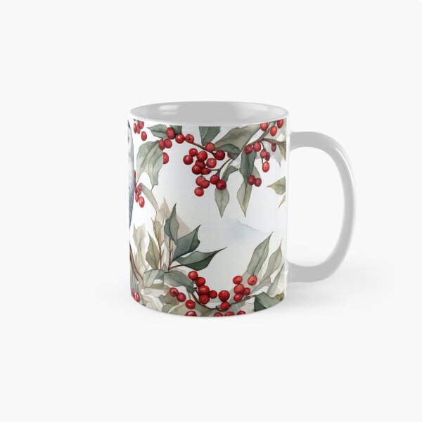 Item preview, Snow Owl and Holly designed and sold by RailtonArt.