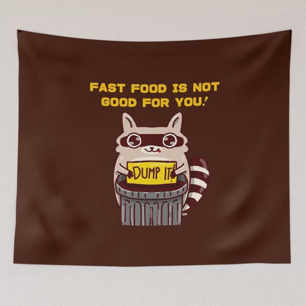 Item preview,  Fast food is not good for you. Fun Raccoon animal design designed and sold by La Loca.