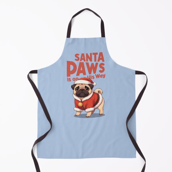 Item preview, Santa Paws is on His Way Christmas Pug designed and sold by KAI-Studio.