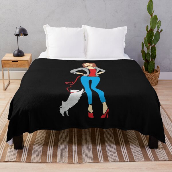 Item preview, women with dog designed and sold by FlamingProjekt.