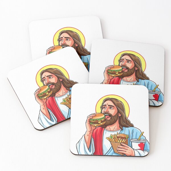 Item preview, Jesus eating a Big Mac designed and sold by Shiny Studio .