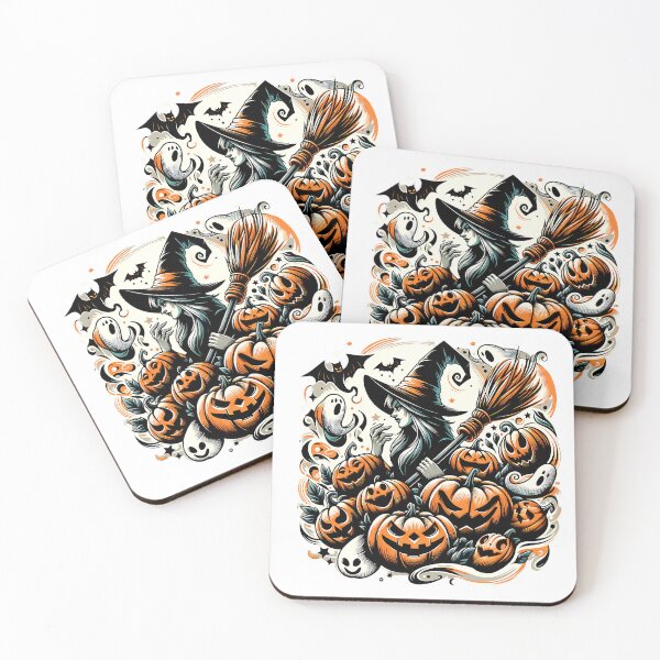 Item preview, Witch in Pumpkin Path Attended By Ghosts designed and sold by Matt's Artificial Nature.