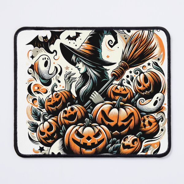 Item preview, Witch in Pumpkin Path Attended By Ghosts designed and sold by Matt's Artificial Nature.