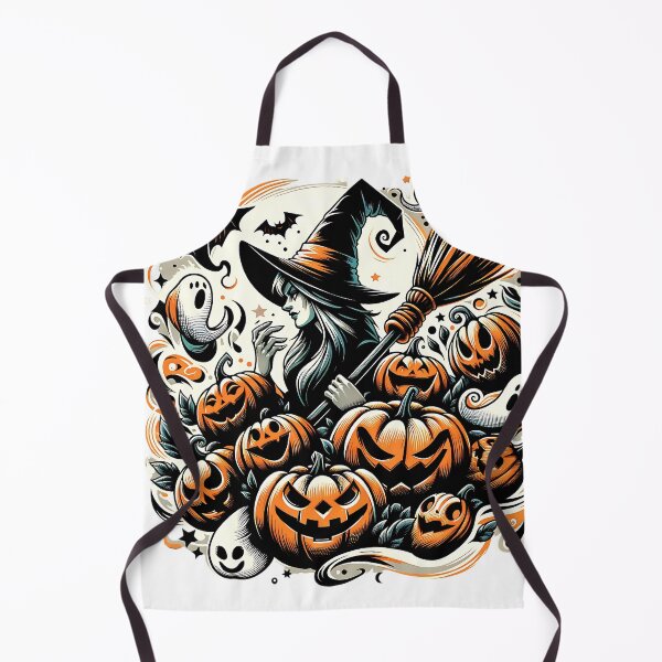 Item preview, Witch in Pumpkin Path Attended By Ghosts designed and sold by Matt's Artificial Nature.