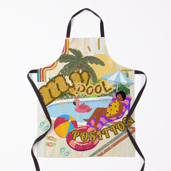 Item preview, My pool position woman on a lounger next to the pool under a sun umbrella in a summer mood designed and sold by SplashTastic.