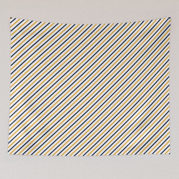 Item preview, Diagonal navy and yellow stripes seamless pattern designed and sold by Acim0.