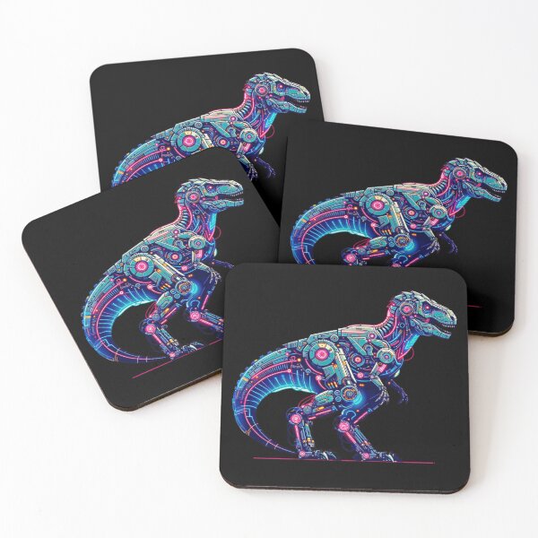 Item preview, Jurassic Byte - Neon Dino designed and sold by MrAI-Store.