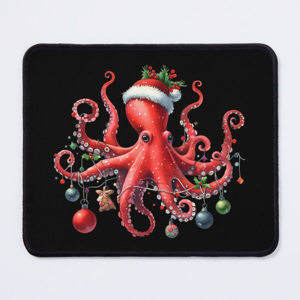 Item preview,  Festive Christmas Octopus: Octo-Santa Ornament Delight designed and sold by SandbarTees.