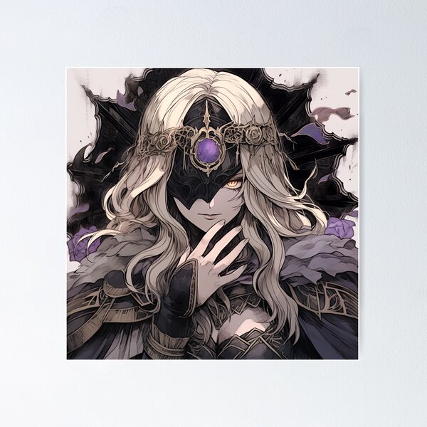 Item preview, Beautiful Lavendar Purple Dark Warrior Knight Anime Girl designed and sold by bubblegoth.