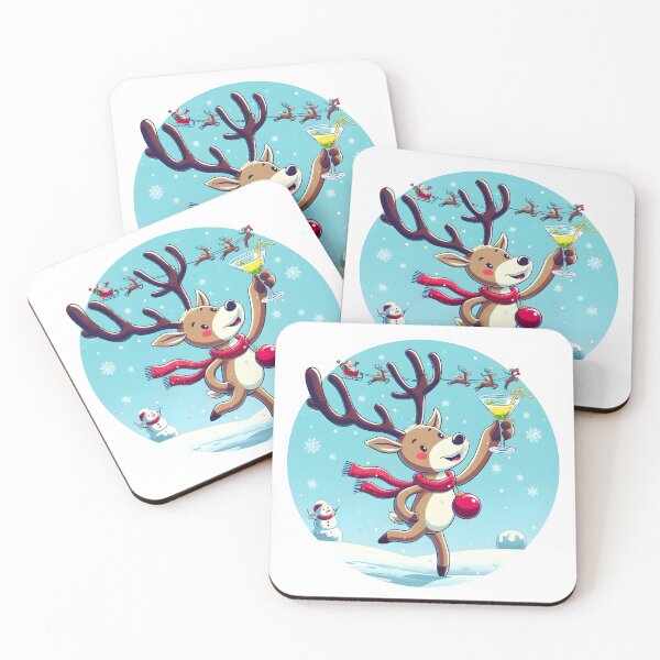 Item preview, Raise a Glass with Reindeer Joy designed and sold by StedeBonnet.
