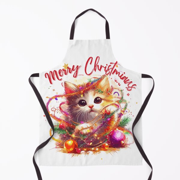 Item preview, cute kitten plays with ball and tinsel designed and sold by RiSchuDesign.