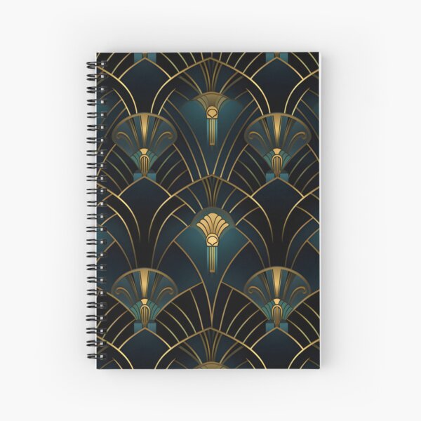 Dark Academia Golden Arches Spiral Notebook