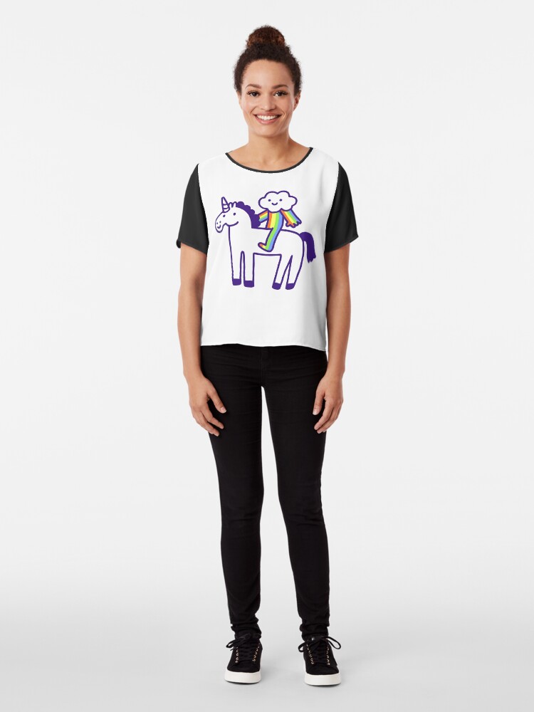 Alternate view of Unicron And Rainbow Boy Chiffon Top