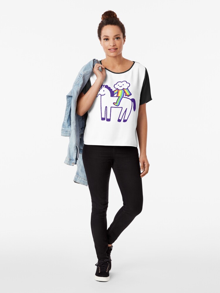 Alternate view of Unicron And Rainbow Boy Chiffon Top