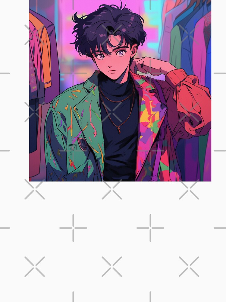 Style Anime Bad Boy using Green and Red Jacket Pullover Hoodie