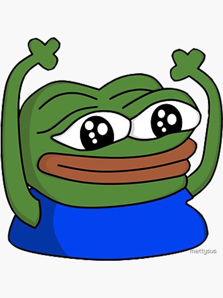 Pepega/pepe/frog Twitch Emote Happy Hyped Sad (Download Now) 