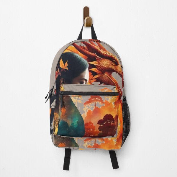 Item preview, Double Exposure Mythical Chinese Dragon with Landscape & Woman designed and sold by WearWolfDesigns.