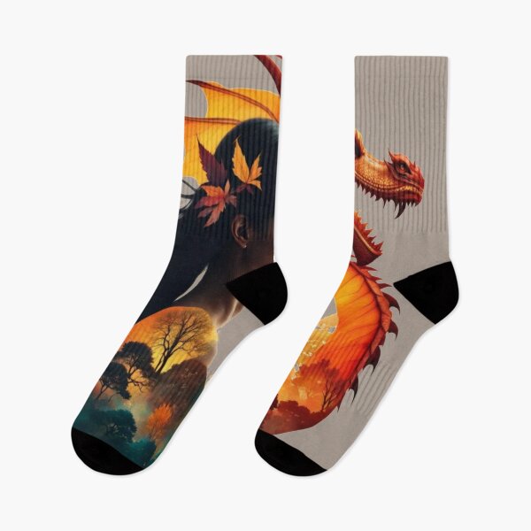 Item preview, Double Exposure Mythical Chinese Dragon with Landscape & Woman designed and sold by WearWolfDesigns.