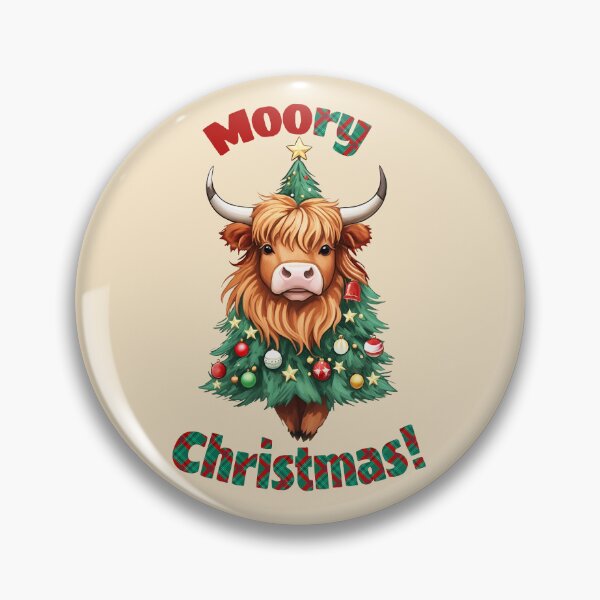 Item preview, Highland Cow Christmas Merry and Bright, Scottish, Cow Xmas Farmer, Christmas sweater with cute Highland Cow designed and sold by Collagedream.