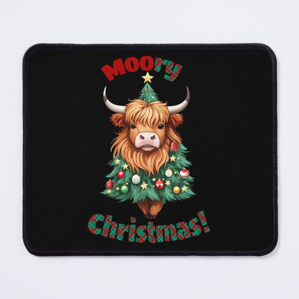 Item preview, Highland Cow Christmas Merry and Bright, Scottish, Cow Xmas Farmer, Christmas sweater with cute Highland Cow designed and sold by Collagedream.