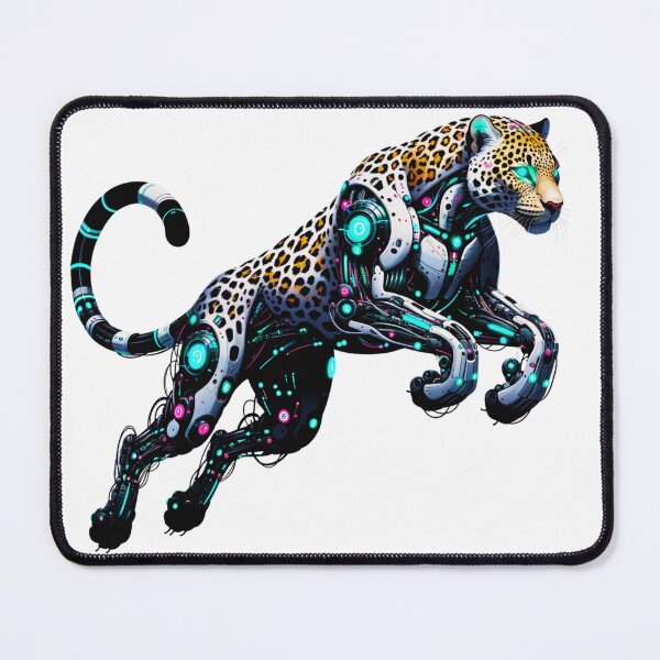 Item preview, Neon Predator - Cyber Leopard designed and sold by MrAI-Store.