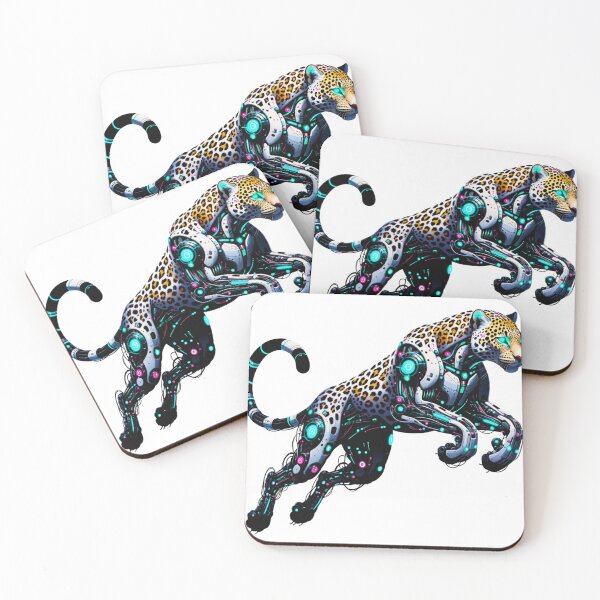 Item preview, Neon Predator - Cyber Leopard designed and sold by MrAI-Store.