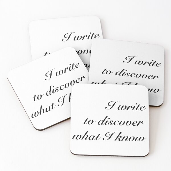 Item preview, "I write to discover what I know" - Flannery O'Connor designed and sold by NorahMaeDesigns.