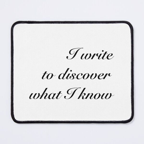 Item preview, "I write to discover what I know" - Flannery O'Connor designed and sold by NorahMaeDesigns.