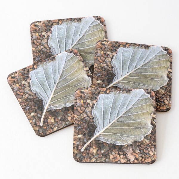 Item preview, leaf with veins is covered with frost designed and sold by mrivserg.